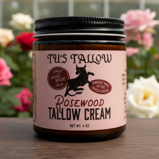 Tallow Body & Face Cream - Rosewood Scent